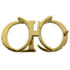 Dior CD Belt Buckle Gold Metal Coordination Accent Style Ring
