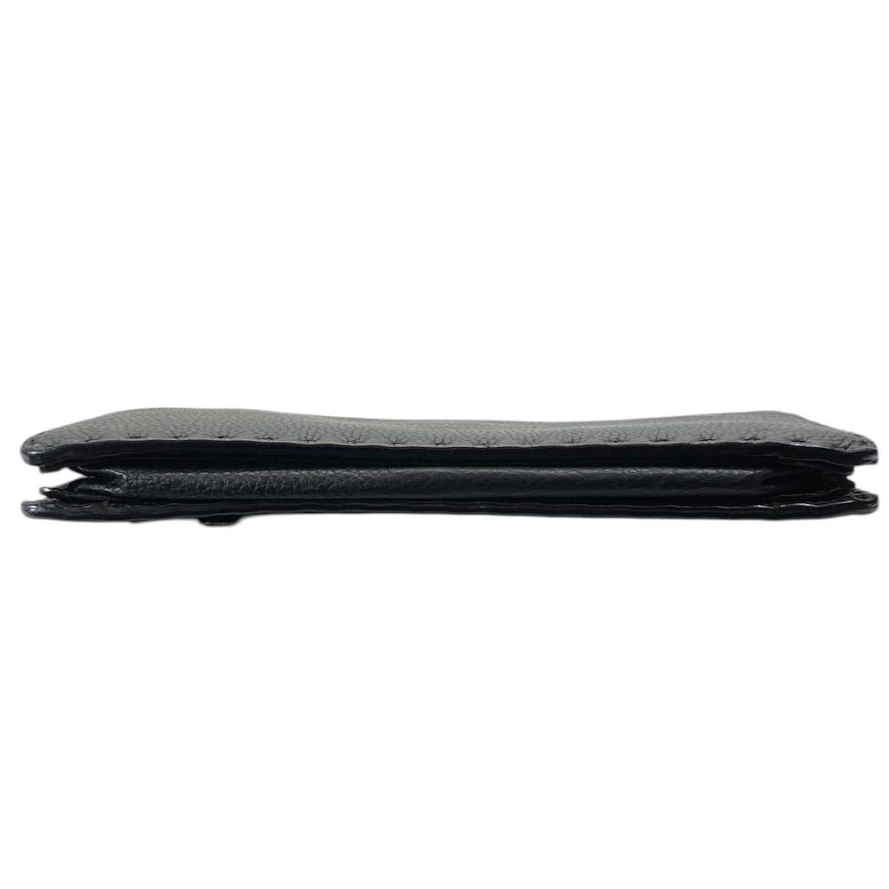 Fendi Mon Star Bugs Eye Clutch Leather Black Gold Slim Lightweight Practical — view 4