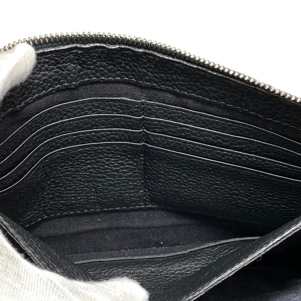 Fendi Mon Star Bugs Eye Clutch Leather Black Gold Slim Lightweight Practical — view 9