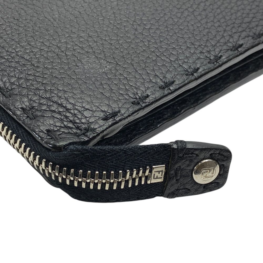 Fendi Mon Star Bugs Eye Clutch Leather Black Gold Slim Lightweight Practical — view 6