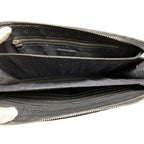 Fendi Mon Star Bugs Eye Clutch Leather Black Gold Slim Lightweight Practical — view 7
