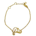 Dior Logo Heart Bracelet Gold Metal Gorgeous