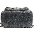 Chanel Sequin Waterfall Backpack CC Logo Gray Black Silver Lightweight Practical — view 5
