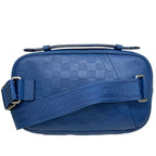 Louis Vuitton Damier Infini Ambler 2-Way Belt Bag Clutch Leather Blue Daily — view 2