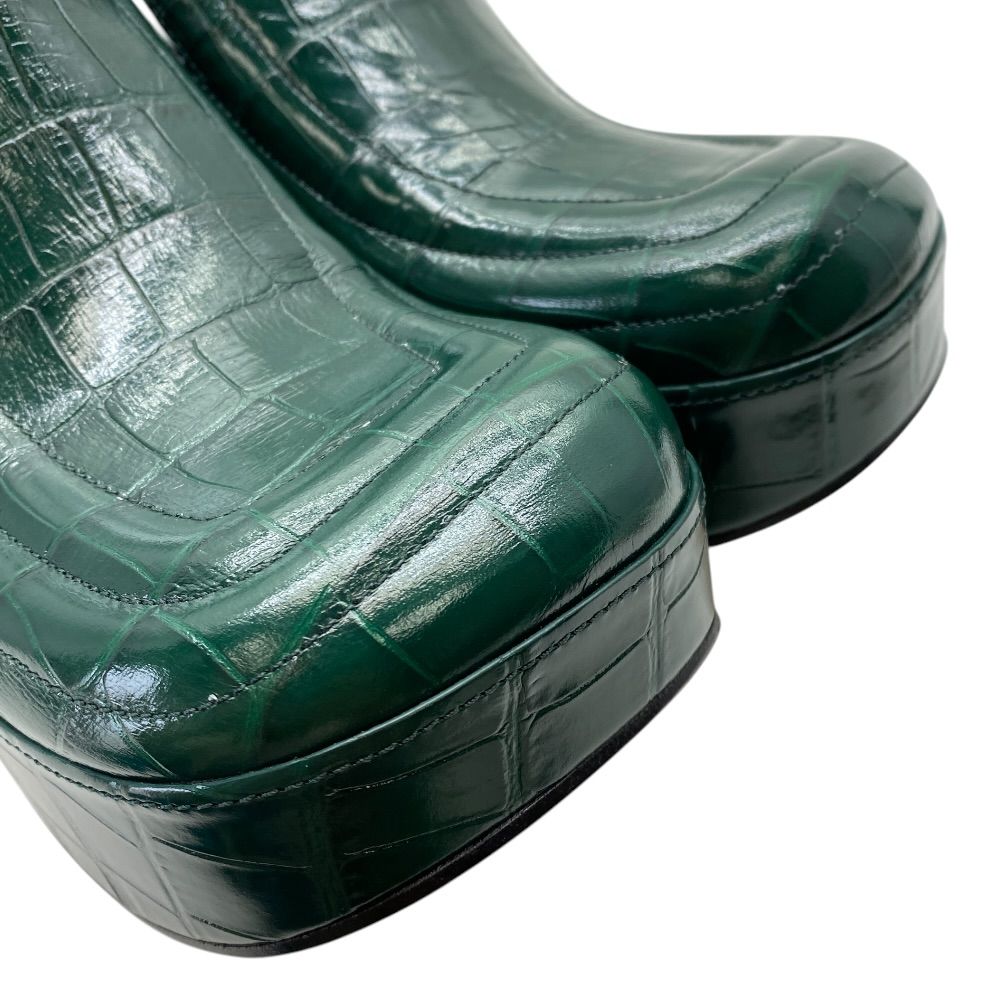 Bottega Veneta Wedge Clog Sandals Sabot Croco — view 6