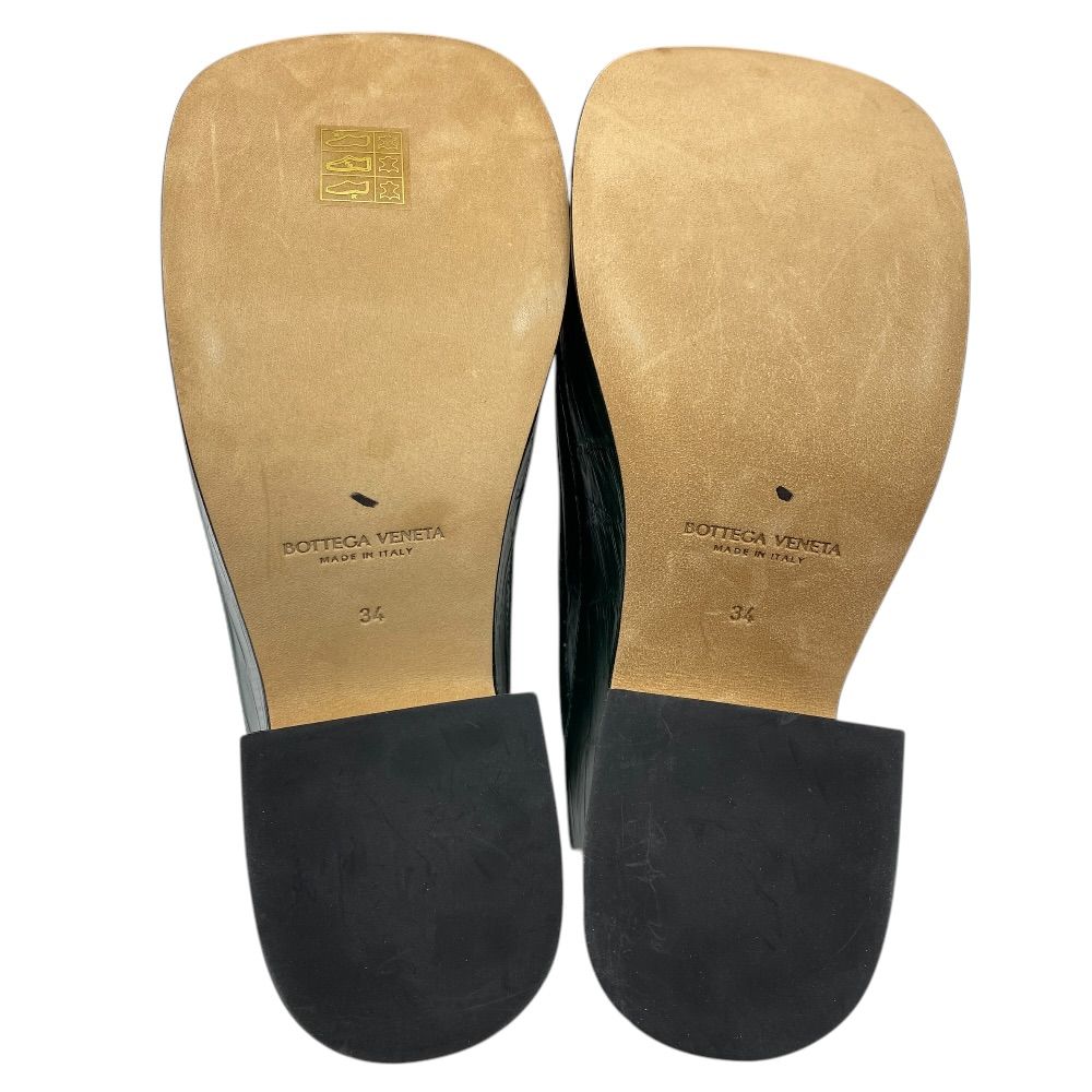 Bottega Veneta Wedge Clog Sandals Sabot Croco — view 9