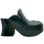 Bottega Veneta Wedge Clog Sandals Sabot Croco — view 5