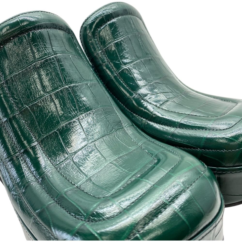 Bottega Veneta Wedge Clog Sandals Sabot Croco — view 7