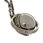Louis Vuitton Pendant LV Glove Necklace Silver Crystal Metal Gorgeous — view 5