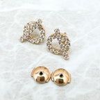 Hermes Finesse Diamond Pink Gold Earrings — view 6
