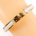 Hermes Mini Click Kelly Gold Plated Enamel Bangle Bracelet