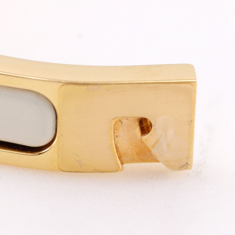 Hermes Mini Click Kelly Gold Plated Enamel Bangle Bracelet — view 6