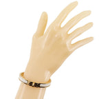 Hermes Mini Click Kelly Gold Plated Enamel Bangle Bracelet — view 2