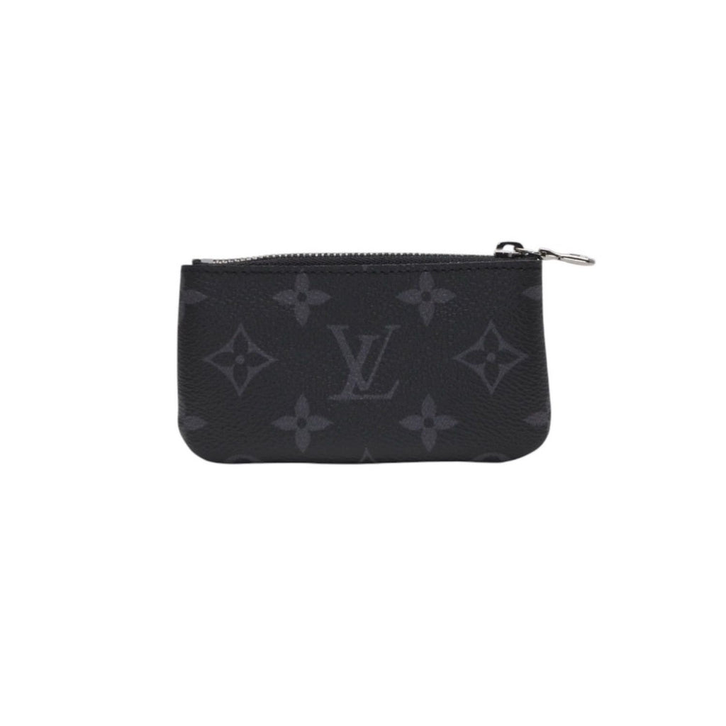 Louis Vuitton Pochette Cles Coin Purse Monogram Eclipse Black — view 3