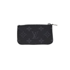Louis Vuitton Pochette Cles Coin Purse Monogram Eclipse Black — view 3