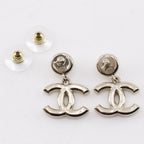 Chanel Logo CC Gold Plated Faux Pearl Earrings — view 4