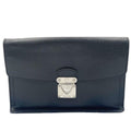 Louis Vuitton Clutch Belair Ardoise Taiga Second Silver