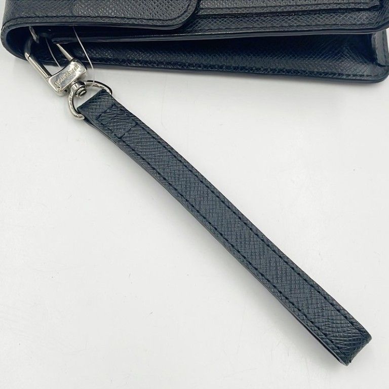 Louis Vuitton Clutch Belair Ardoise Taiga Second Silver — view 6