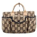Gucci Handbag Beige Wool Leather