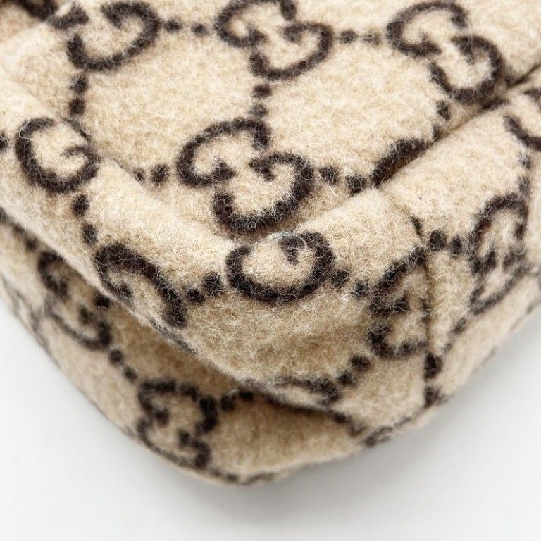 Gucci Handbag Beige Wool Leather — view 4