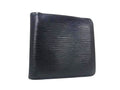 Louis Vuitton Bifold Wallet Epi Porte Billets Cult Cles Monet Black Leather