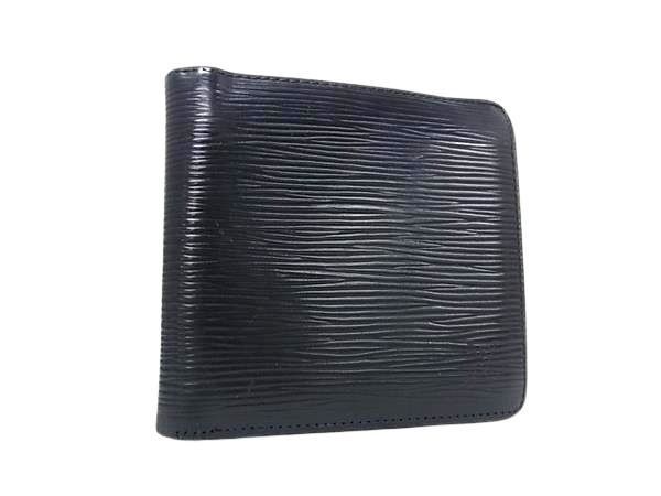 Louis Vuitton Bifold Wallet Epi Porte Billets Cult Cles Monet Black Leather