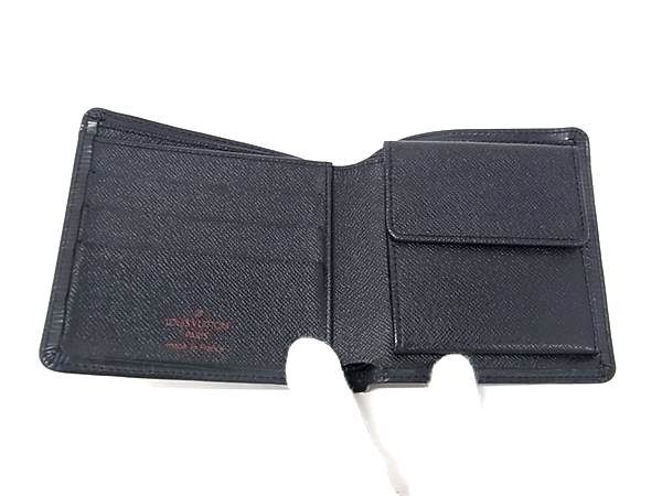 Louis Vuitton Bifold Wallet Epi Porte Billets Cult Cles Monet Black Leather — view 3