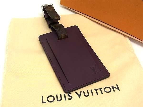 Louis Vuitton Bag Charm Porte Adresse Ketch Purple Brown Monogram Leather