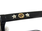 Gucci Sunglasses Interlocking Black Lens Clear Gradient Acetate Bi Eyewear — view 3