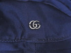 Gucci Hat GG Pattern Bucket Hat Brown Navy Canvas Reversible — view 6
