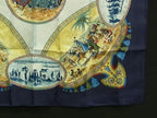 Hermes Scarf Carre 90 Navy Multicolor Silk 100% Cavaliers Peuls Horsemen — view 3