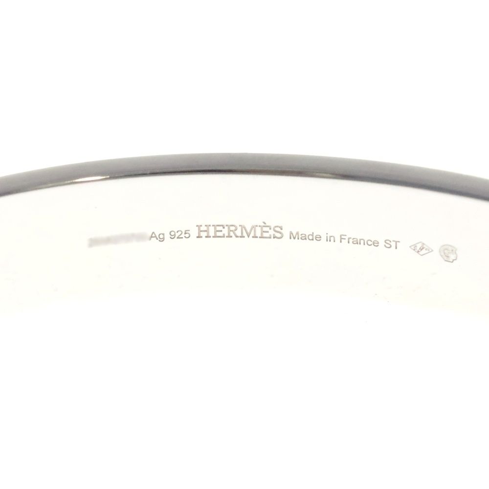 Hermes Collier de Chien Bangle Bracelet Silver — view 5