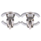 Chanel CC Logo Earrings White — view 2