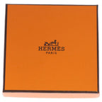Hermes Paddock Saddle Choker Silk Strap Necklace Silver Orange — view 6