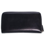Fendi Bugs Eye Zip Around Wallet Card Case Black Leather Silver — view 2
