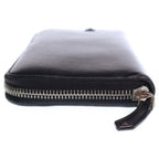 Fendi Bugs Eye Zip Around Wallet Card Case Black Leather Silver — view 3