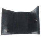 Chanel Quilted Compact Wallet Trifold Coin Case Black Lambskin Gold — view 5