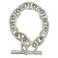 Hermes Chaine D'ancre Chain Bracelet TGM 11 Pieces Silver