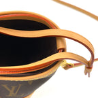 Louis Vuitton Noe Pass Monogram Leather Brown Shoulder Bag Gold — view 5