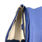 Gucci Soho Leather Blue Chain Shoulder Bag Silver — view 3