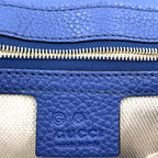 Gucci Soho Leather Blue Chain Shoulder Bag Silver — view 4