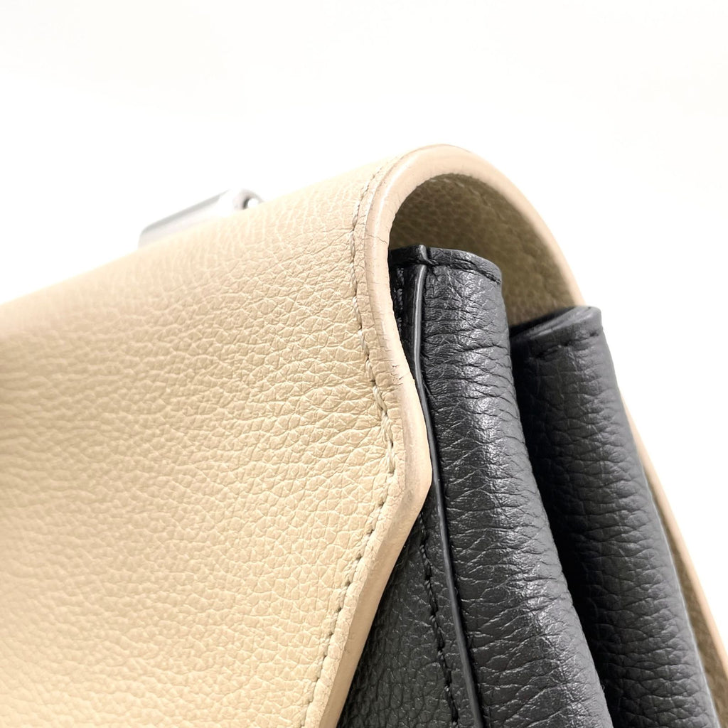 Louis Vuitton Lockme 2 Cartable Vanille Noir Leather Ivory Black Shoulder Bag — view 8