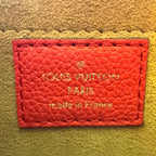 Louis Vuitton Marignan Monogram Coquelicot Leather Brown Red Handbag — view 4