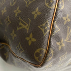 Louis Vuitton Speedy 40 Monogram Leather Brown Handbag Gold — view 9
