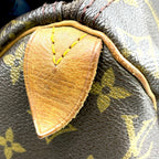 Louis Vuitton Speedy 40 Monogram Leather Brown Handbag Gold — view 4
