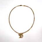 Louis Vuitton Collier Squared LV Collaboration Metal Gold Necklace — view 3