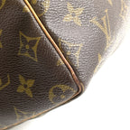 Louis Vuitton Speedy 40 Monogram Leather Brown Handbag Gold — view 8