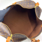 Louis Vuitton Keepall 50 Monogram Leather Brown Boston Bag Gold — view 3