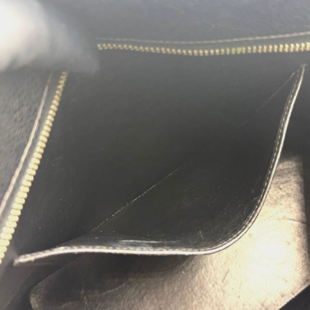 Chanel CC Logo Reprint Caviar Leather Black Tote Silver — view 8