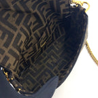 Fendi FF Monogram Pattern 2-Way Chain Shoulder Canvas Beige Handbag Gold — view 3